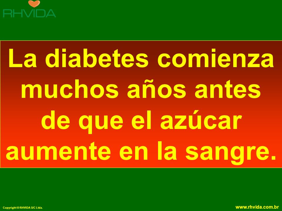 La diabetes comienza muchos años antes de que el azúcar aumente en la sangre.