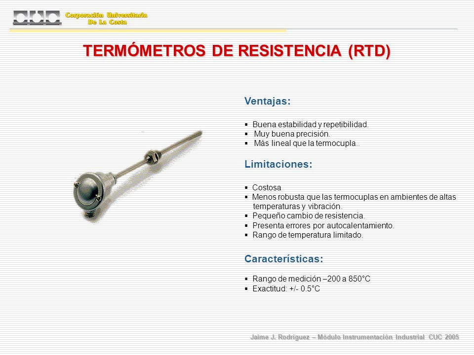 TERMÓMETROS DE RESISTENCIA (RTD)