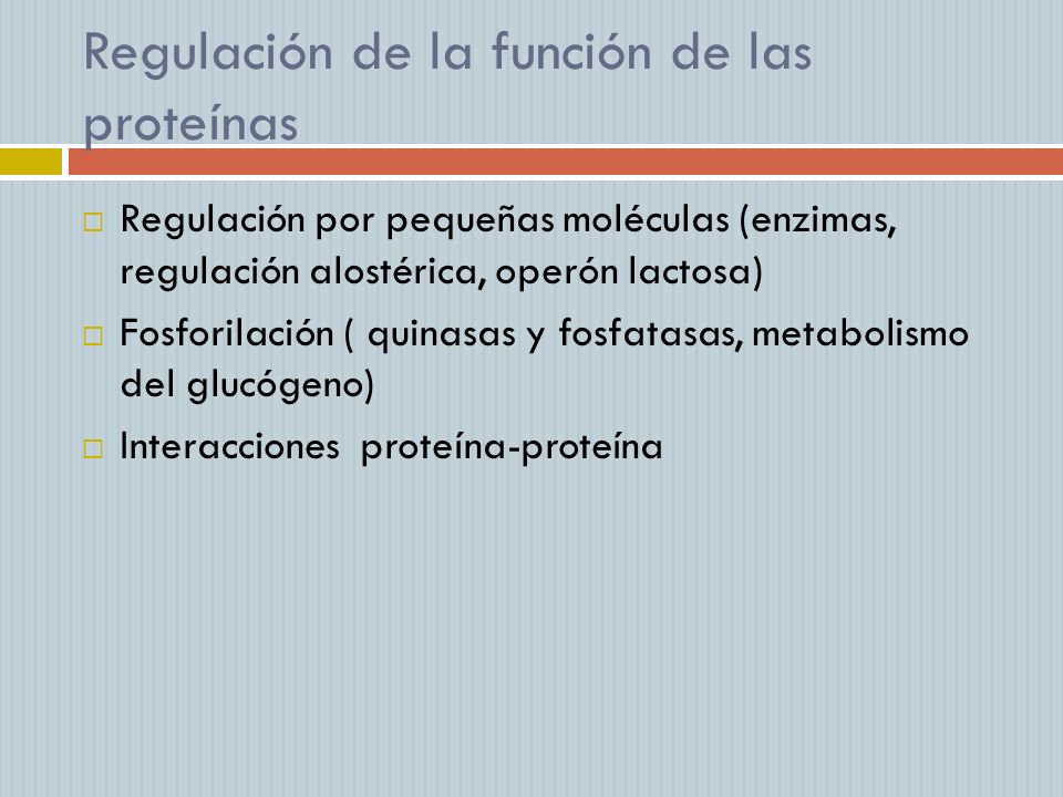 Regulación de la función de las proteínas