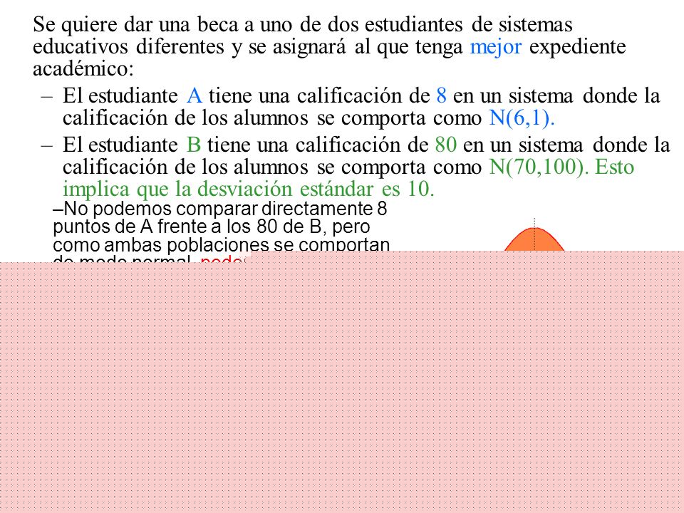 Se quiere dar una beca a uno de dos estudiantes de sistemas educativos diferentes y se asignará al que tenga mejor expediente académico:
