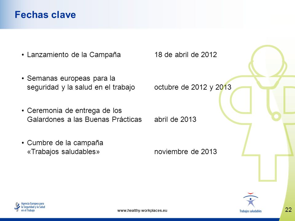 Fechas clave Lanzamiento de la Campaña 18 de abril de 2012