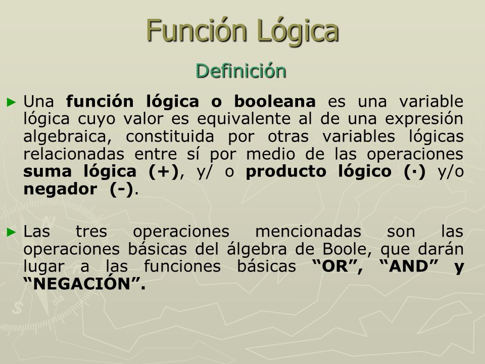 Función Lógica Definición