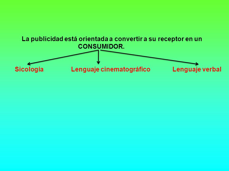 La publicidad está orientada a convertir a su receptor en un