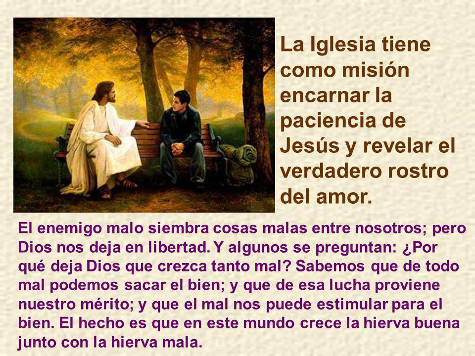 La Iglesia tiene como misión encarnar la paciencia de Jesús y revelar el verdadero rostro del amor.