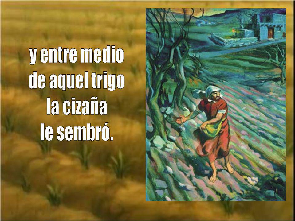 y entre medio de aquel trigo la cizaña le sembró.