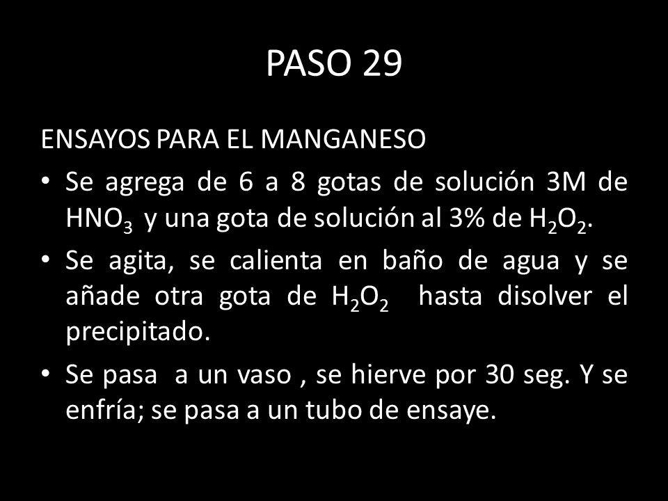 PASO 29 ENSAYOS PARA EL MANGANESO