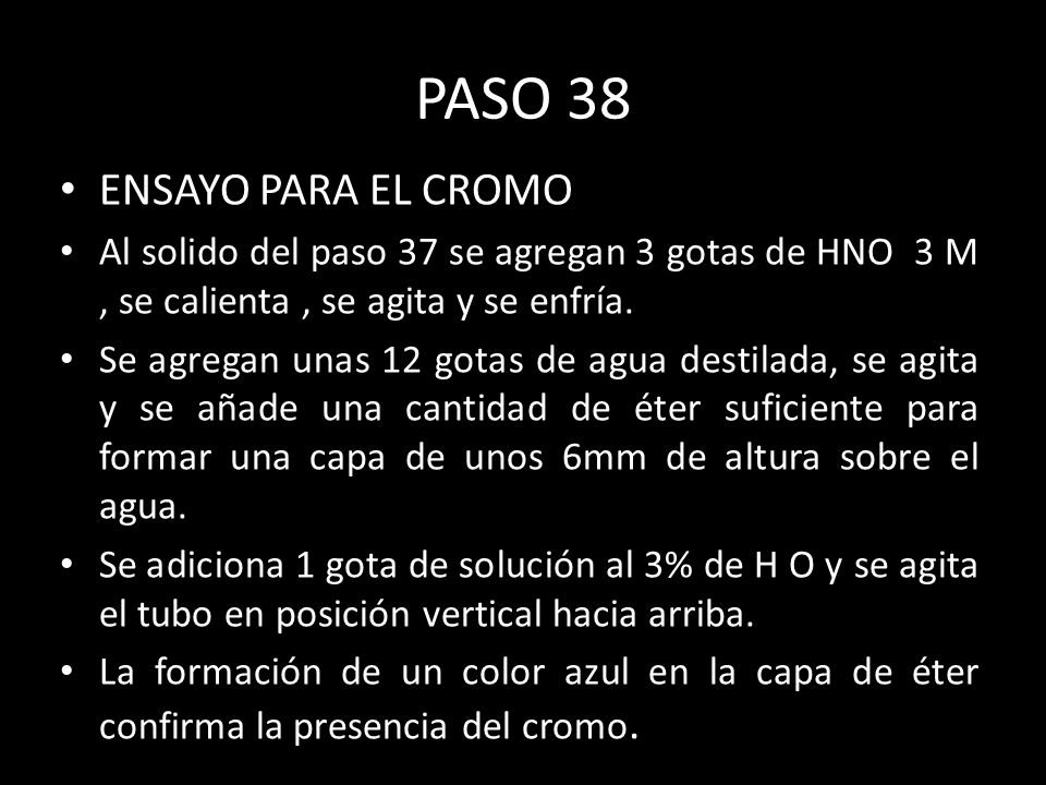 PASO 38 ENSAYO PARA EL CROMO
