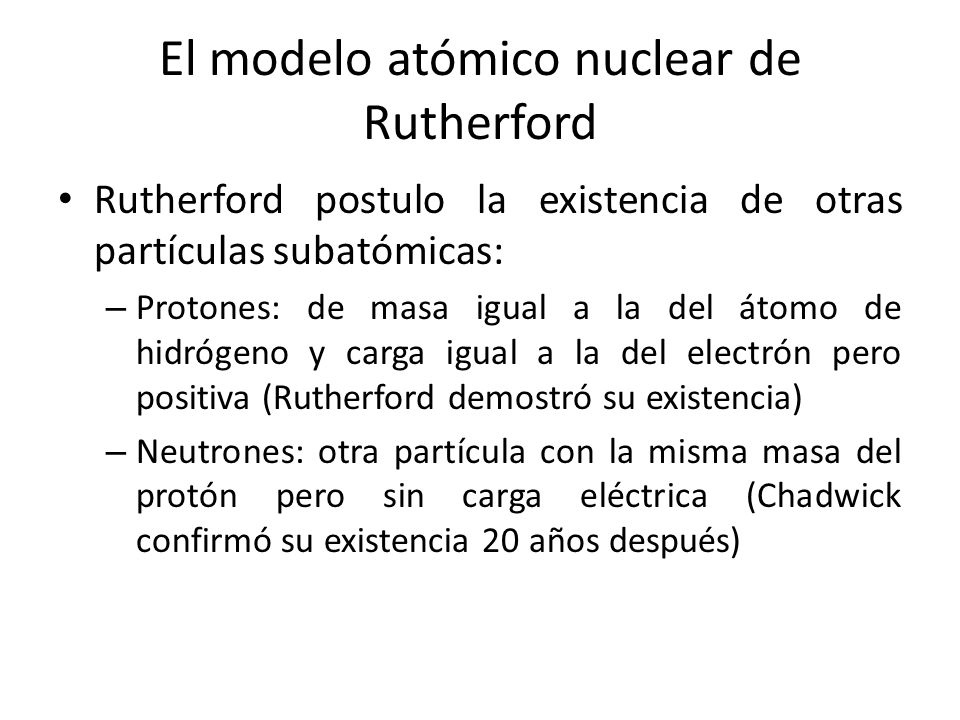El modelo atómico nuclear de Rutherford