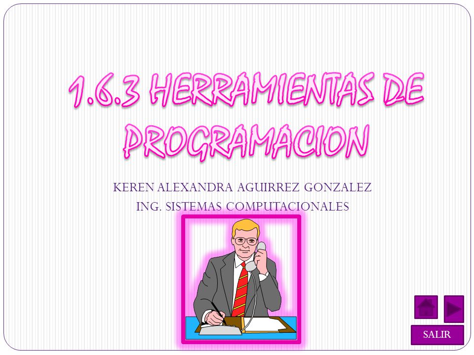1.6.3 HERRAMIENTAS DE PROGRAMACION