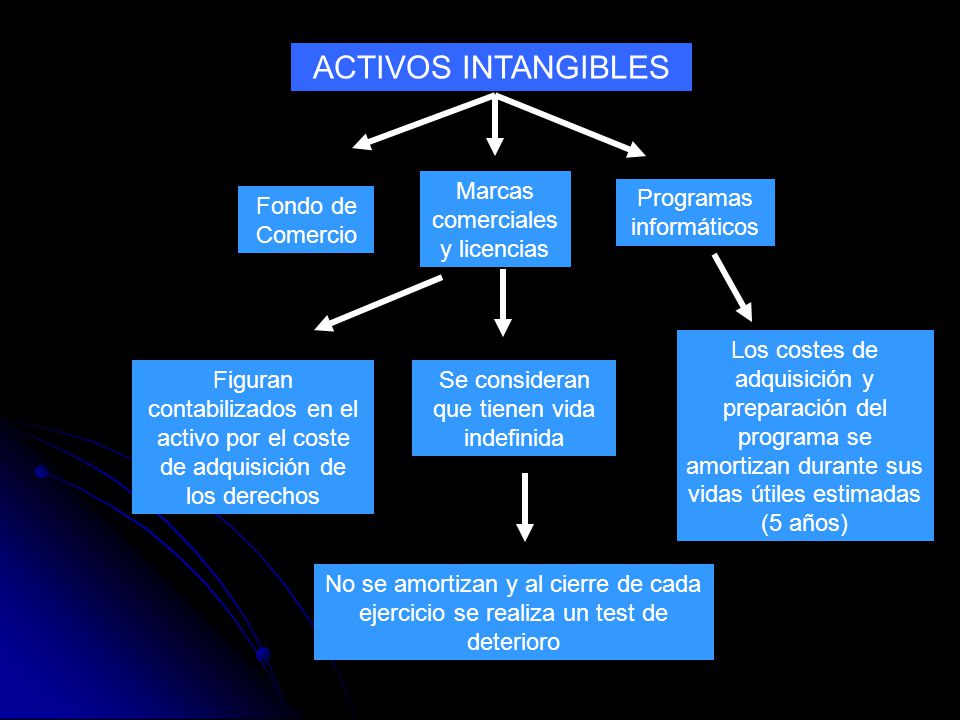 ACTIVOS INTANGIBLES Marcas comerciales y licencias