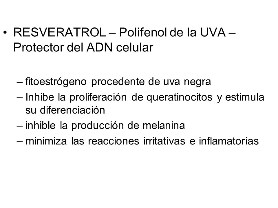 RESVERATROL – Polifenol de la UVA – Protector del ADN celular