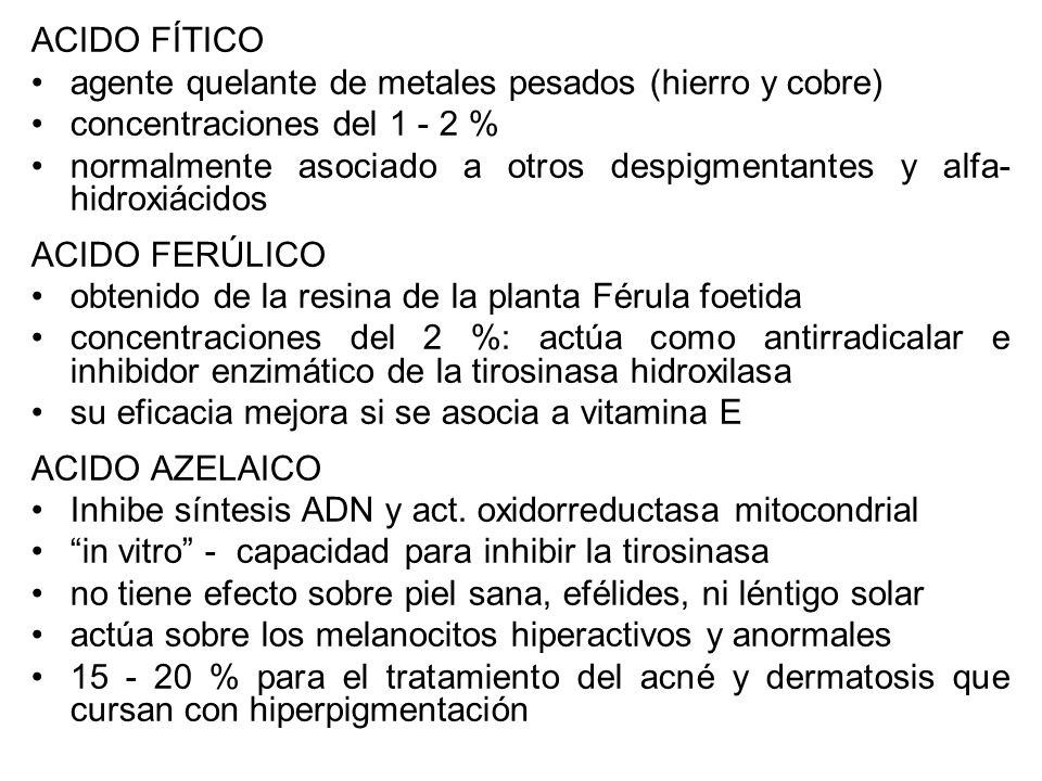 ACIDO FÍTICO agente quelante de metales pesados (hierro y cobre) concentraciones del %