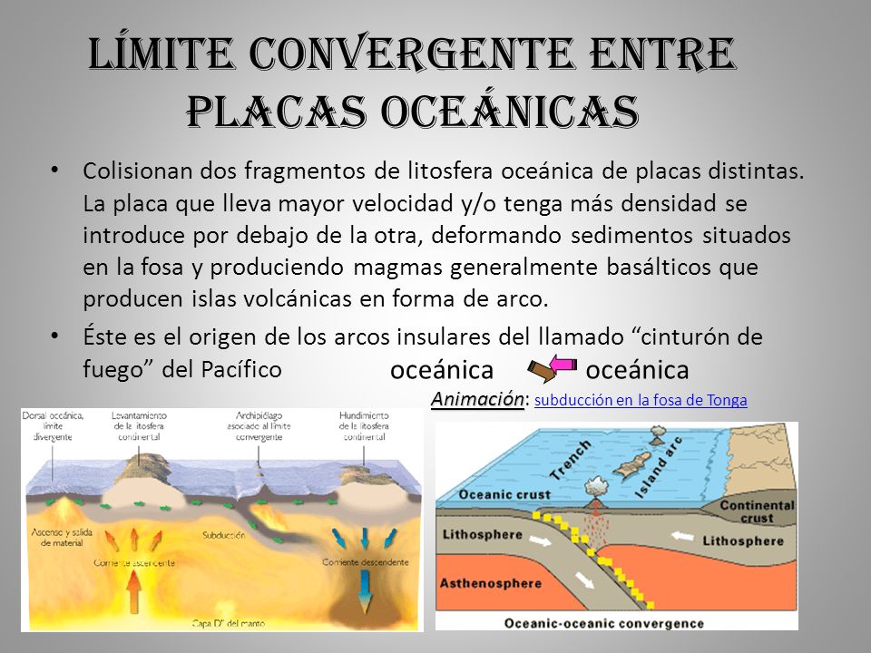 Límite convergente entre placas oceánicas