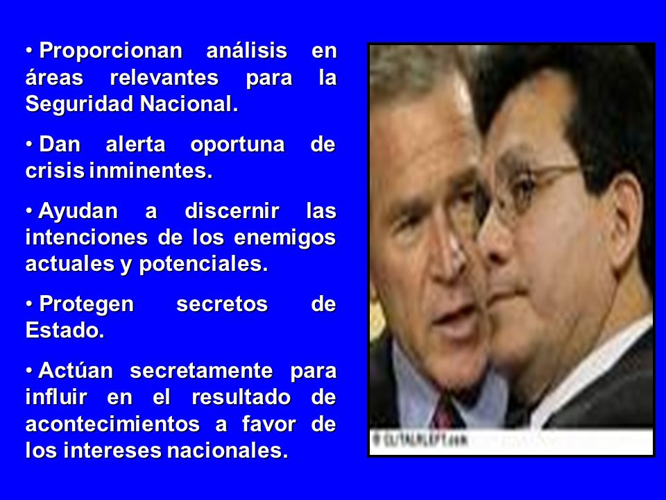 Proporcionan análisis en áreas relevantes para la Seguridad Nacional.