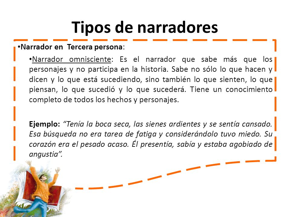 Tipos de narradores Narrador en Tercera persona: