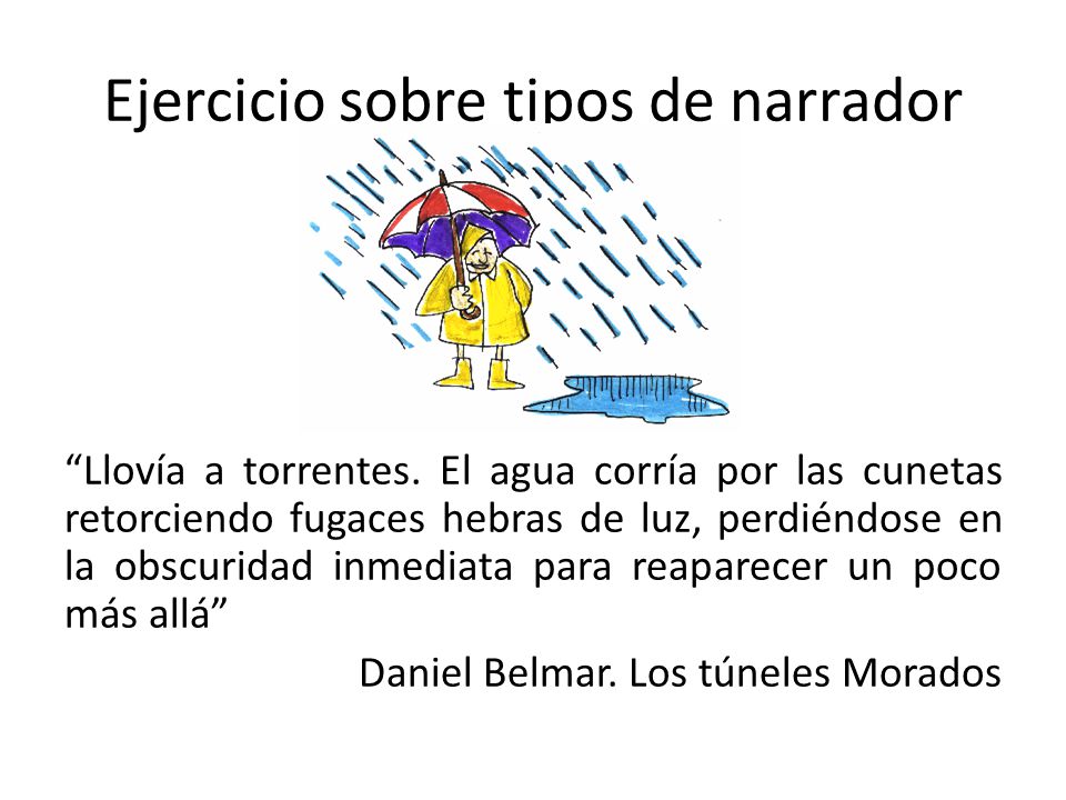 Ejercicio sobre tipos de narrador