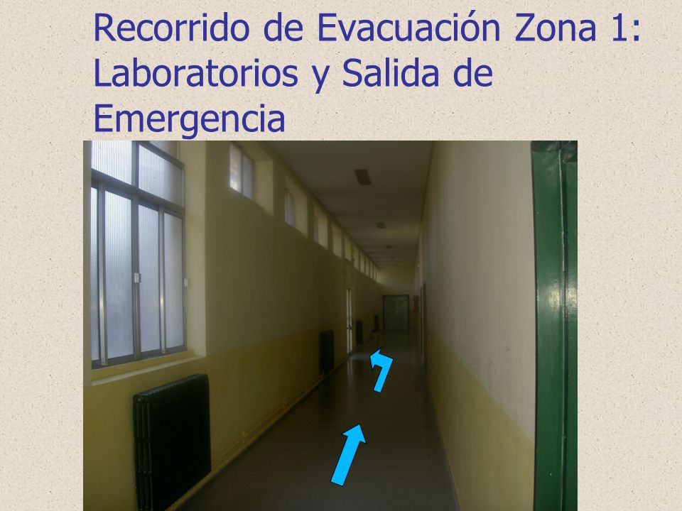 Recorrido de Evacuación Zona 1: Laboratorios y Salida de Emergencia