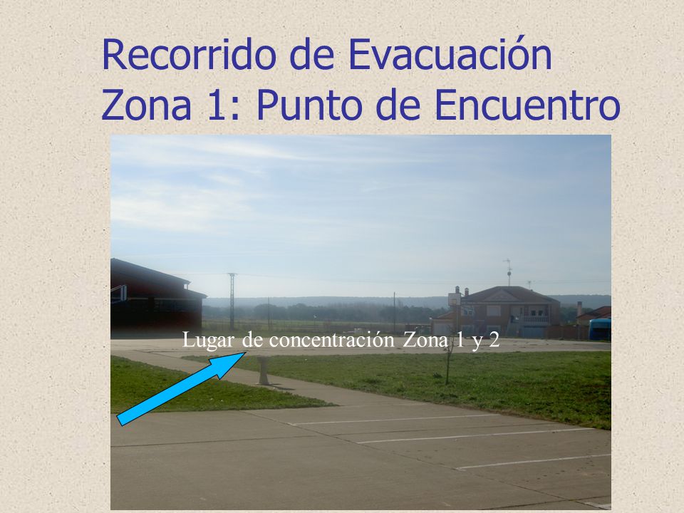 Recorrido de Evacuación Zona 1: Punto de Encuentro
