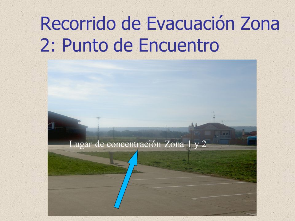 Recorrido de Evacuación Zona 2: Punto de Encuentro