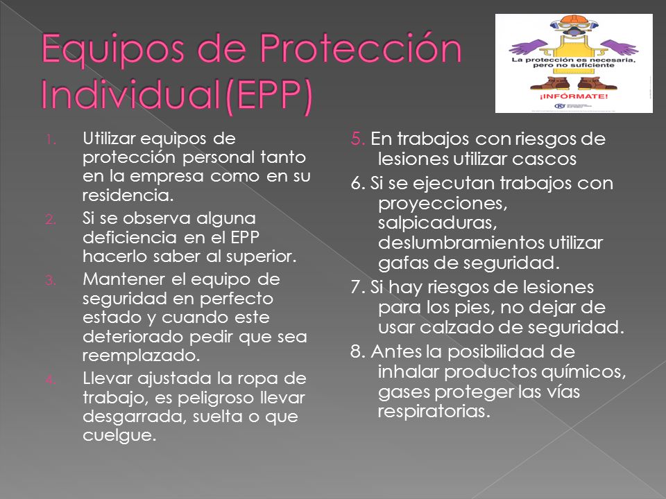 Equipos de Protección Individual(EPP)