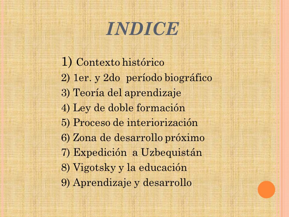 INDICE 1) Contexto histórico 2) 1er. y 2do período biográfico