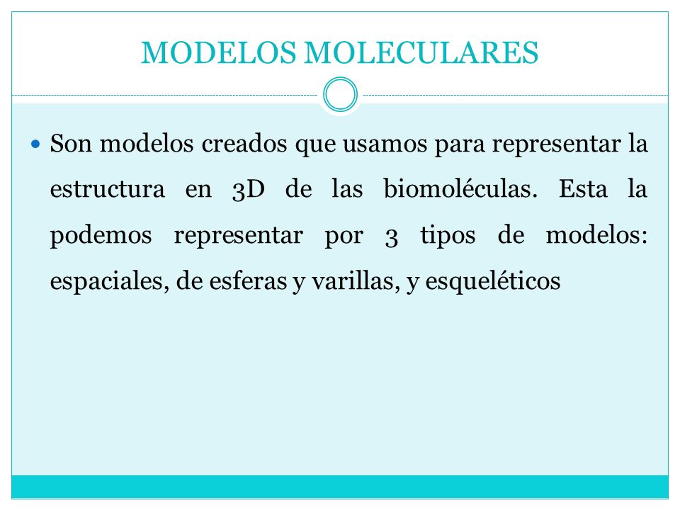 MODELOS MOLECULARES