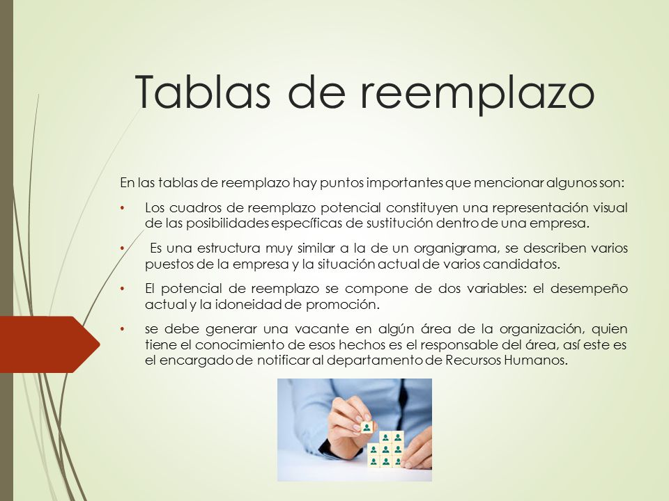 Tablas de reemplazo En las tablas de reemplazo hay puntos importantes que mencionar algunos son: