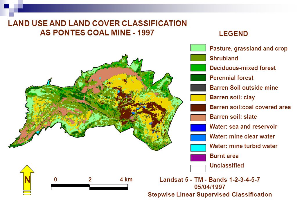 N LAND USE AND LAND COVER CLASSIFICATION AS PONTES COAL MINE