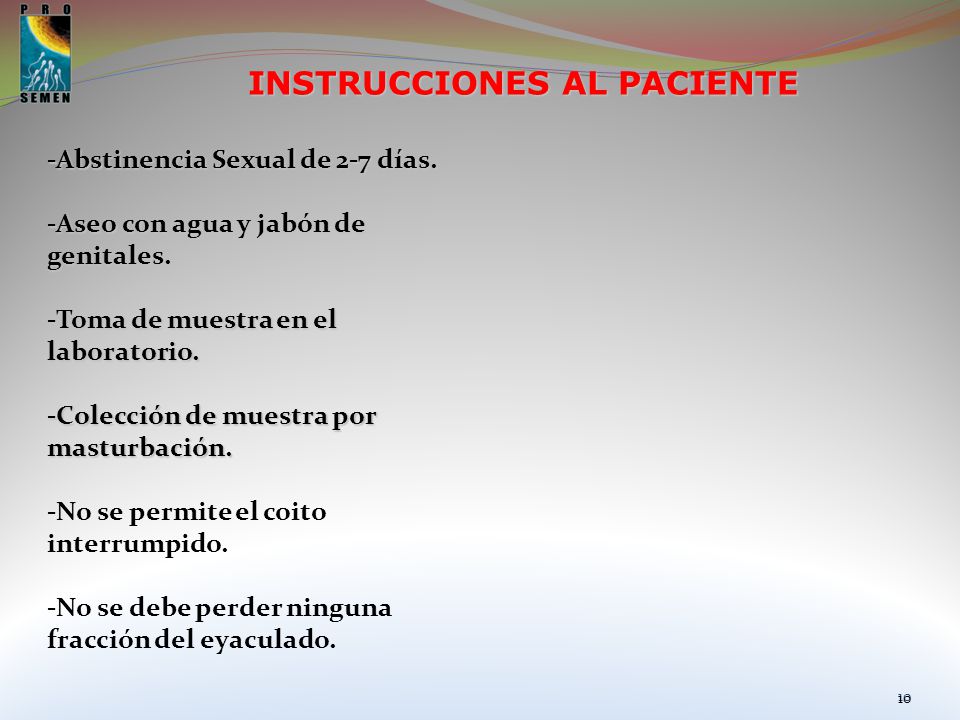 INSTRUCCIONES AL PACIENTE