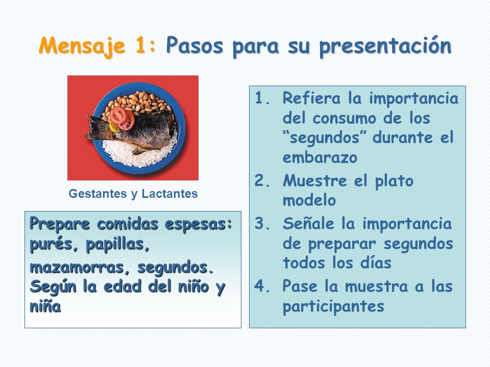 Mensaje 1: Pasos para su presentación