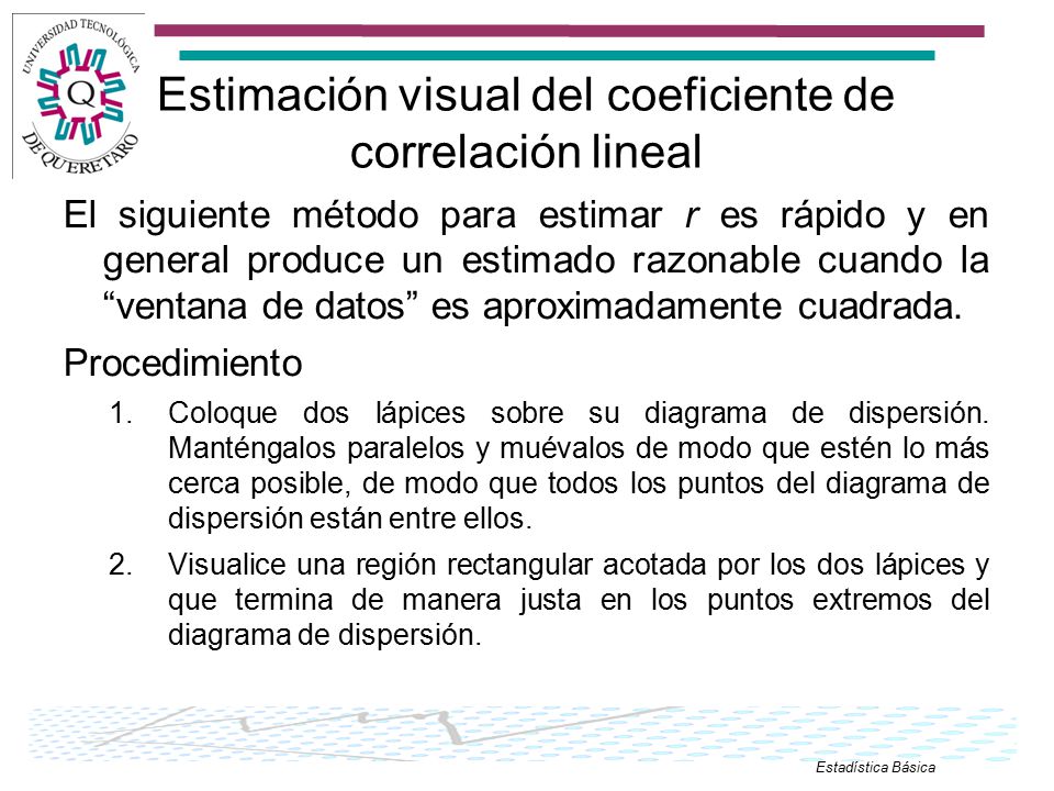 Estimación visual del coeficiente de correlación lineal
