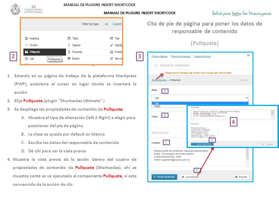 MANUAL DE PLUGINS INSERT SHORTCODE