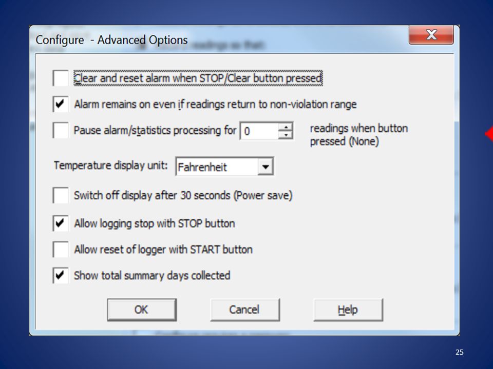 On the Configure – Advanced Options screen – the settings are pre-configured.