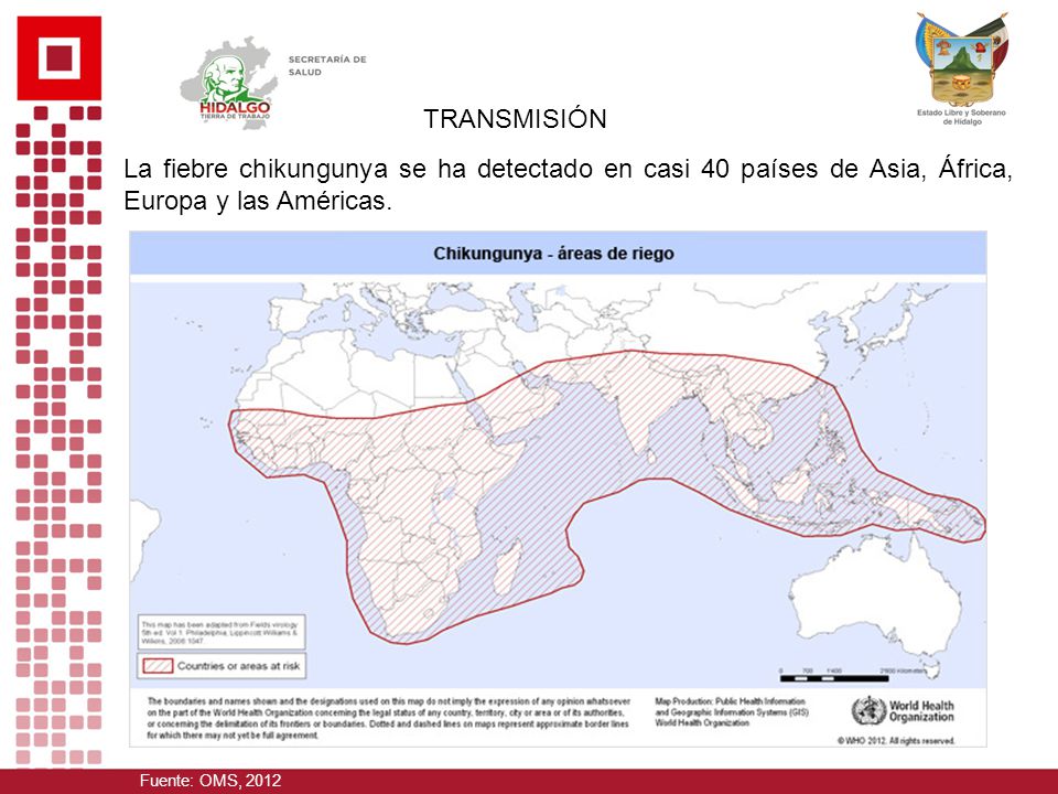 TRANSMISIÓN La fiebre chikungunya se ha detectado en casi 40 países de Asia, África, Europa y las Américas.