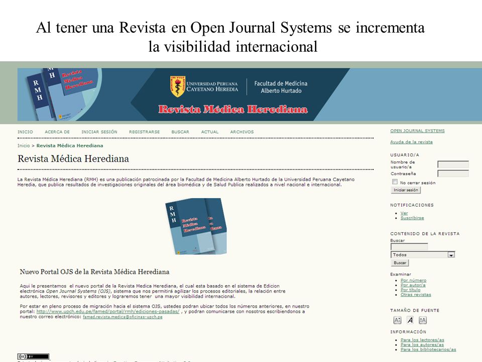 Al tener una Revista en Open Journal Systems se incrementa