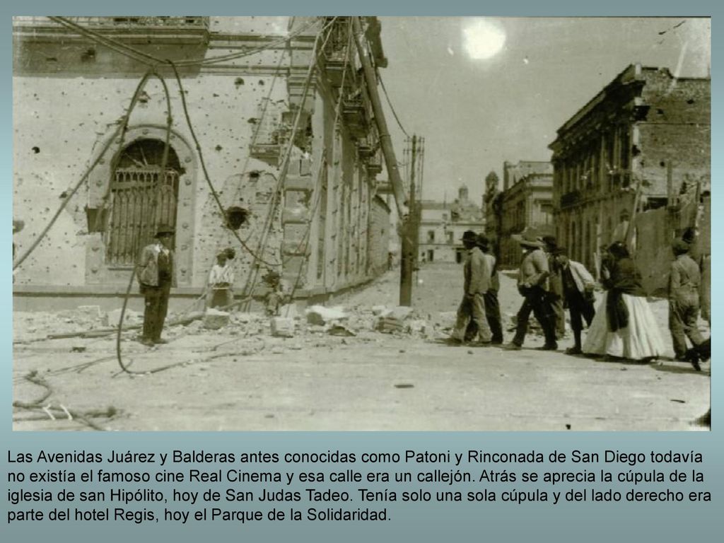 Las Avenidas Juárez y Balderas antes conocidas como Patoni y Rinconada de San Diego todavía no existía el famoso cine Real Cinema y esa calle era un callejón.