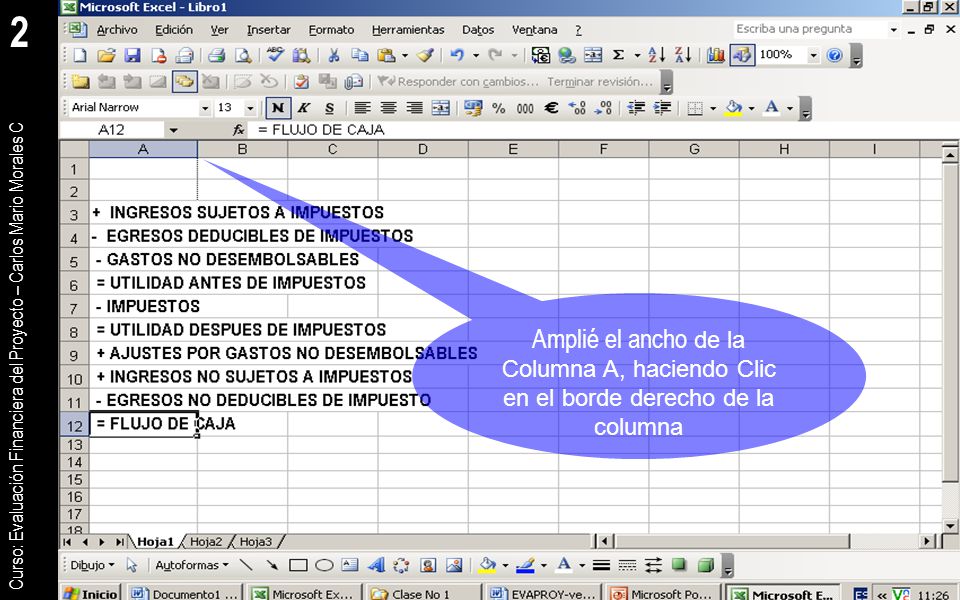 2 Curso: Evaluación Financiera del Proyecto – Carlos Mario Morales C.