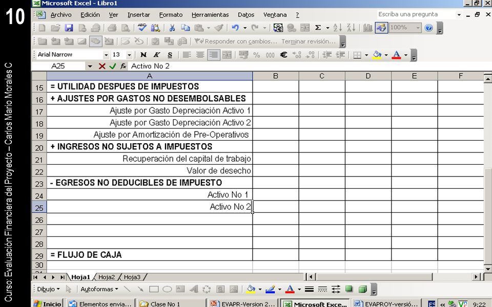 10 Curso: Evaluación Financiera del Proyecto – Carlos Mario Morales C