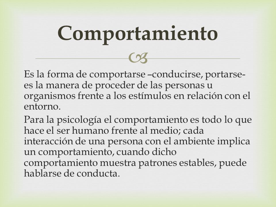 Comportamiento