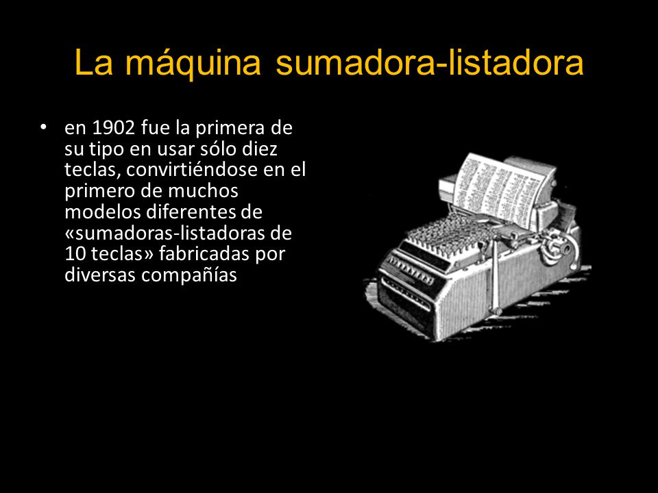 La máquina sumadora-listadora