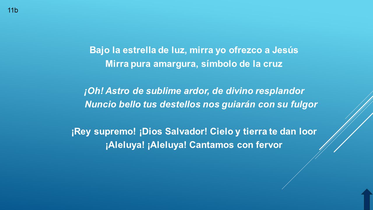 Bajo la estrella de luz, mirra yo ofrezco a Jesús