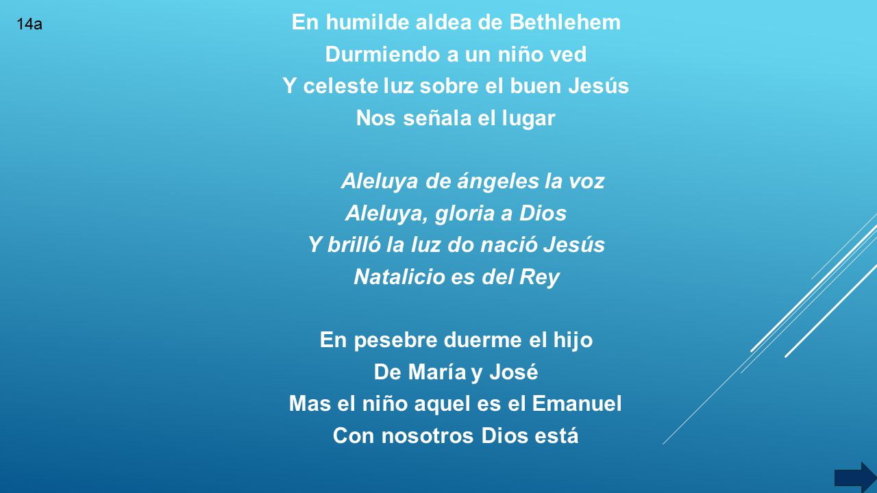 En humilde aldea de Bethlehem Durmiendo a un niño ved