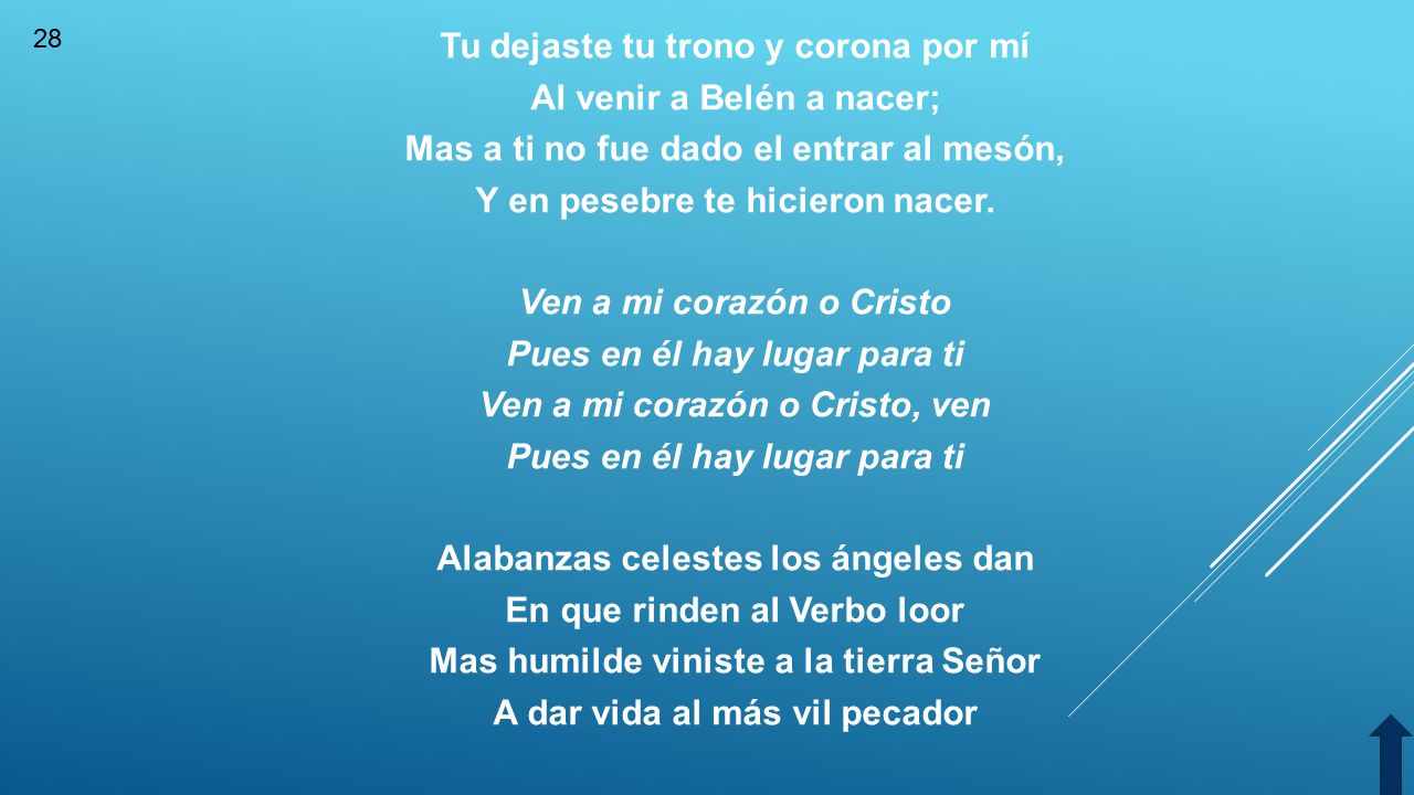 Tu dejaste tu trono y corona por mí Al venir a Belén a nacer;