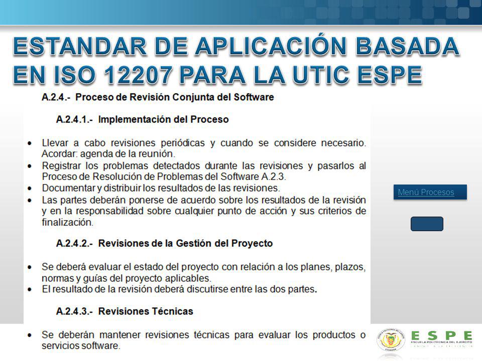 ESTANDAR DE APLICACIÓN BASADA EN ISO PARA LA UTIC ESPE