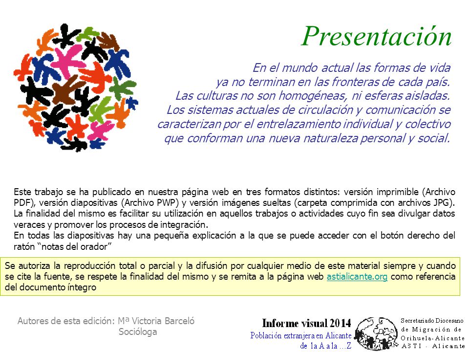 Presentación En el mundo actual las formas de vida