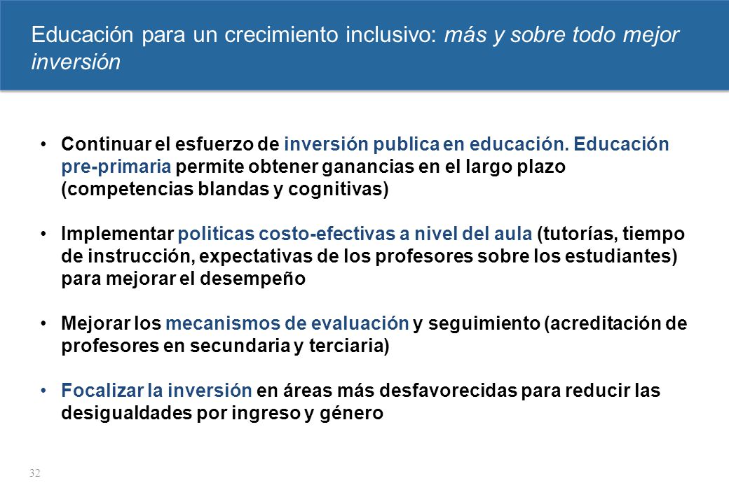 samedi 8 avril 2017 Educación para un crecimiento inclusivo: más y sobre todo mejor inversión. 3- El liderazgo de China.