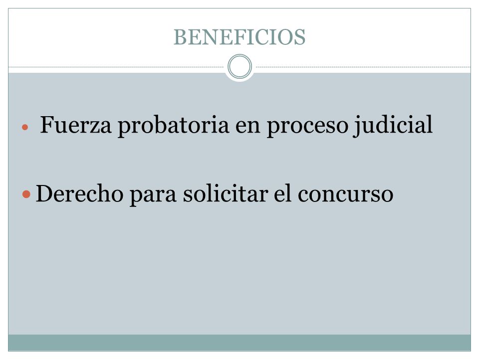 Derecho para solicitar el concurso