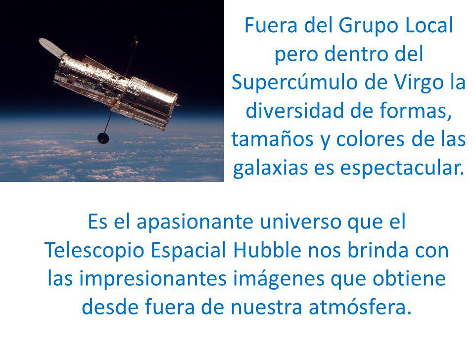 Fuera del Grupo Local pero dentro del Supercúmulo de Virgo la diversidad de formas, tamaños y colores de las galaxias es espectacular.
