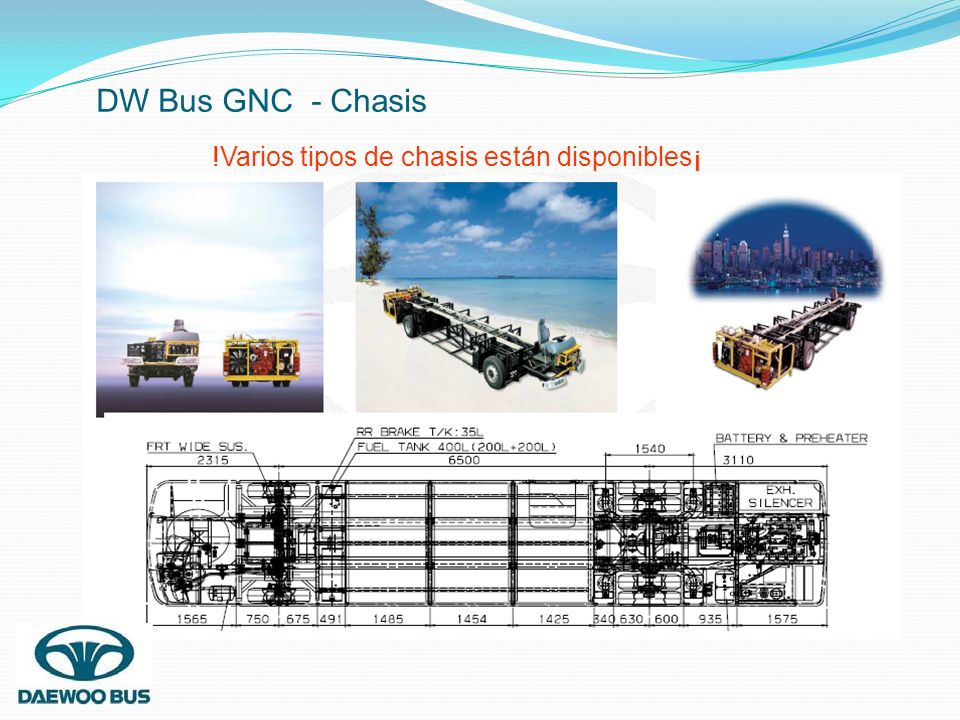 DW Bus GNC - Chasis !Varios tipos de chasis están disponibles¡