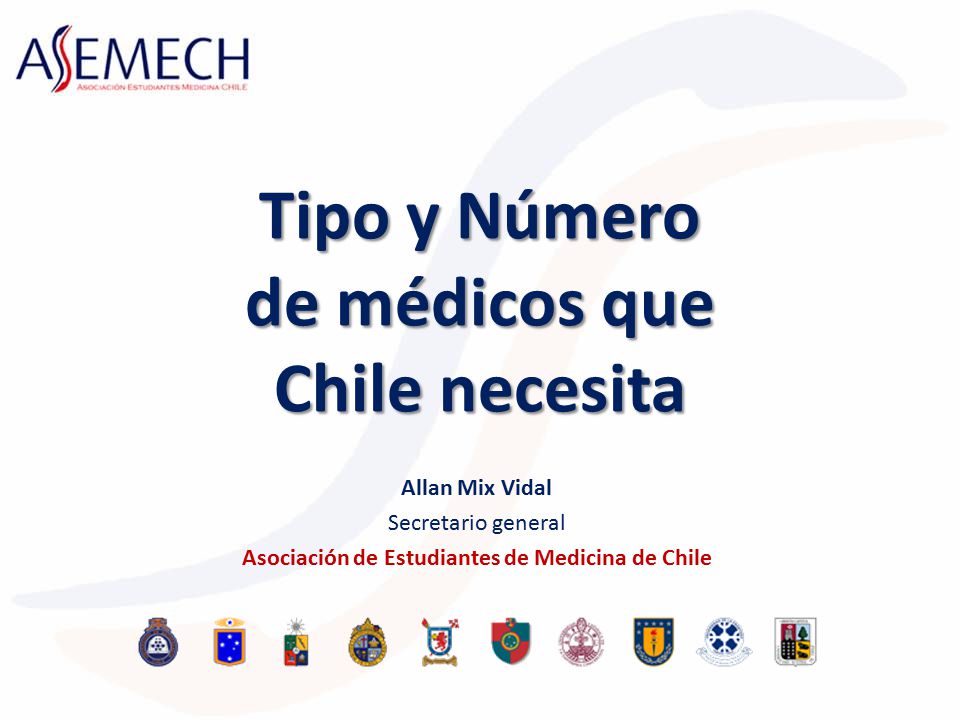 Tipo y Número de médicos que Chile necesita